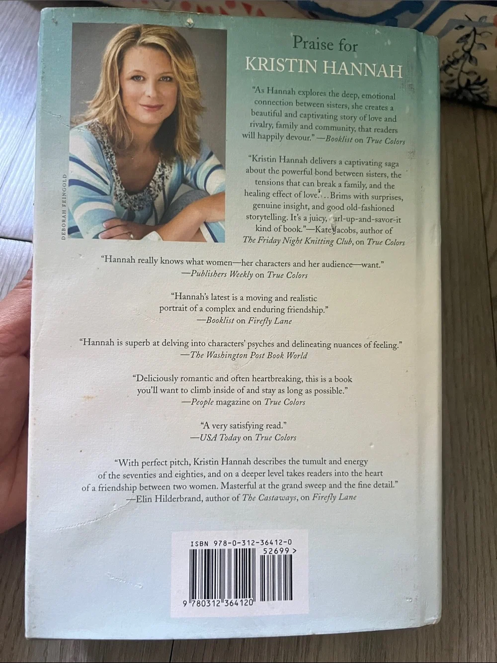Winter Garden by Kristin Hannah - Soft Teal & Cream Hardcover